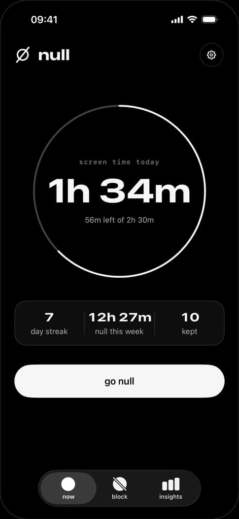 null screen 1