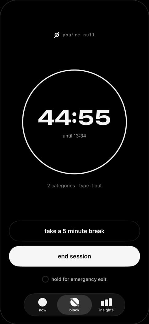 null screen 4